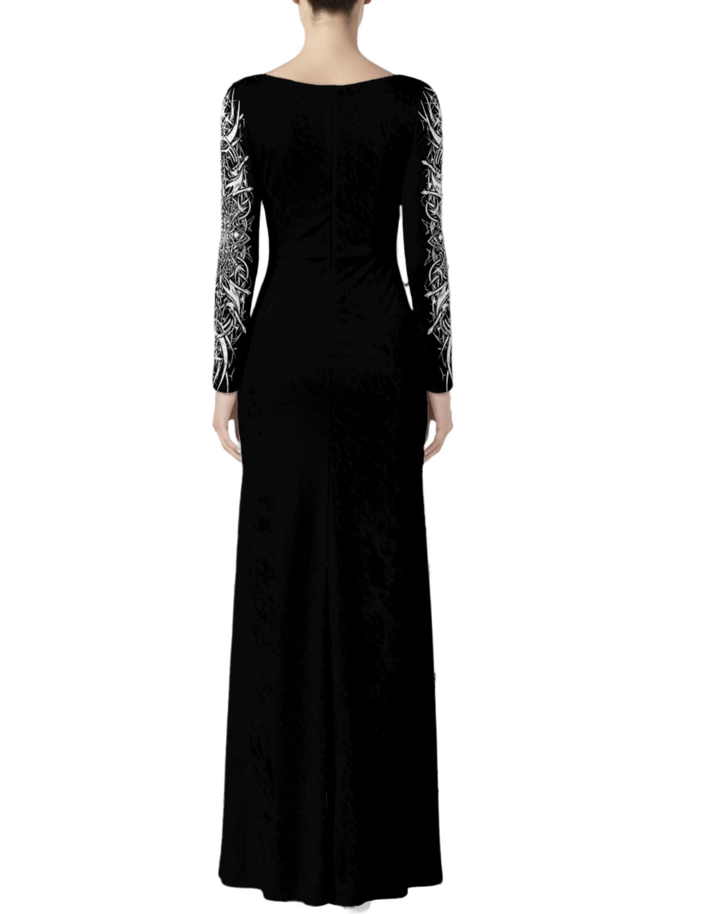 Gothic Long-Slavee Maxi Dress 