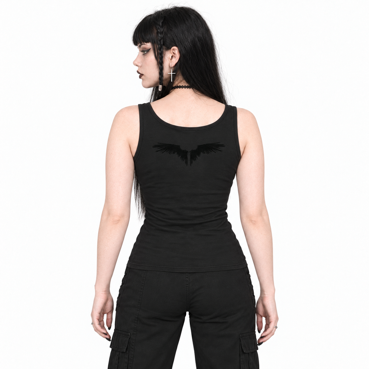 Damen Gothic Tank Top – GRUNGE GOTH SIGIL 667 | Figurbetont aus Baumwolle