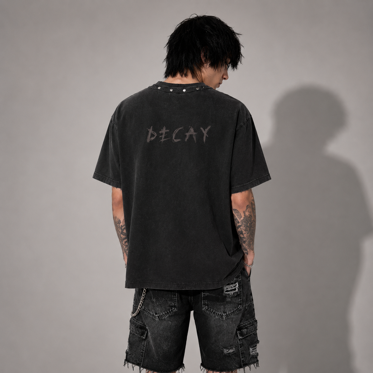 Grunge Angel Oversize Vintage Washed T-Shirt | 100% Baumwolle 285 GSM | Unisex