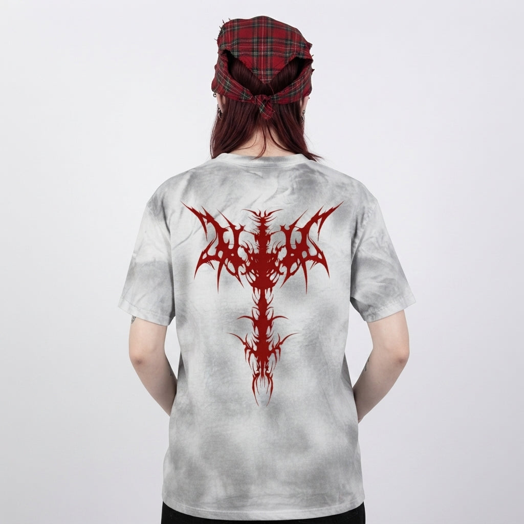 Grunge Goth Washed T-Shirt Unisex | Eye of the Storm | 270 GSM