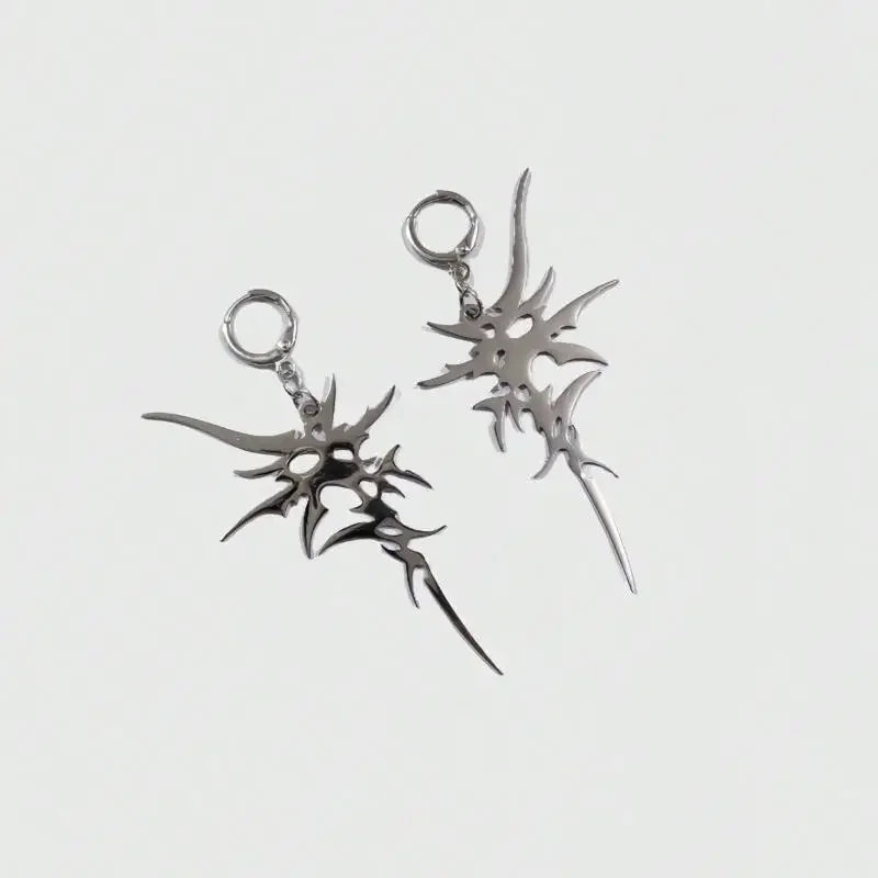 Asymmetrische Ohrringe Grunge Steel Chaos