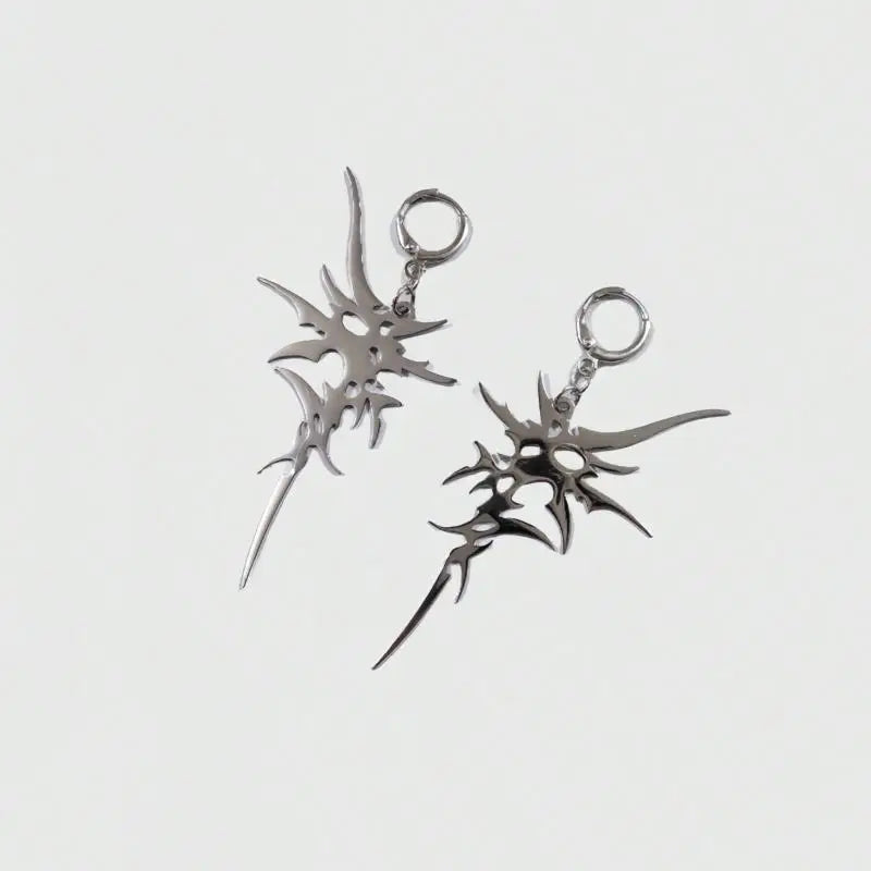 Asymmetrische Ohrringe Grunge Steel Chaos