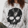 Oversize-Sweatshirt Skull Riot | Grunge Punk Totenkopf-Sweatshirt