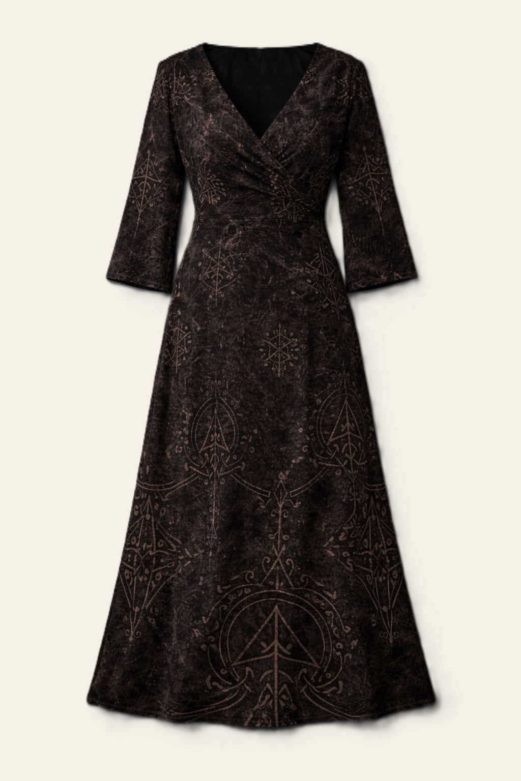 Schwarzes Kleid Viking Gothic Runenkraft