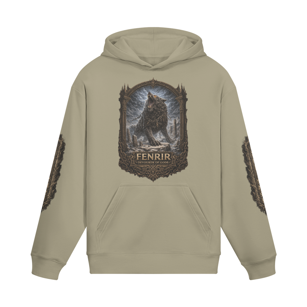 Nordic Gothic Cotton Fenrir Hoodie