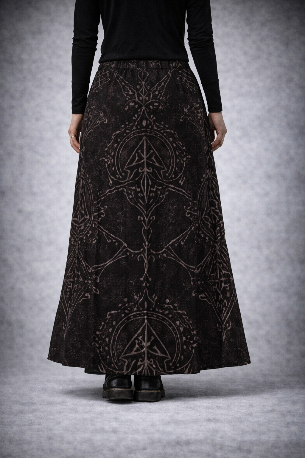 Runen-Maxirock Nordic Gothic - North Runs Damen