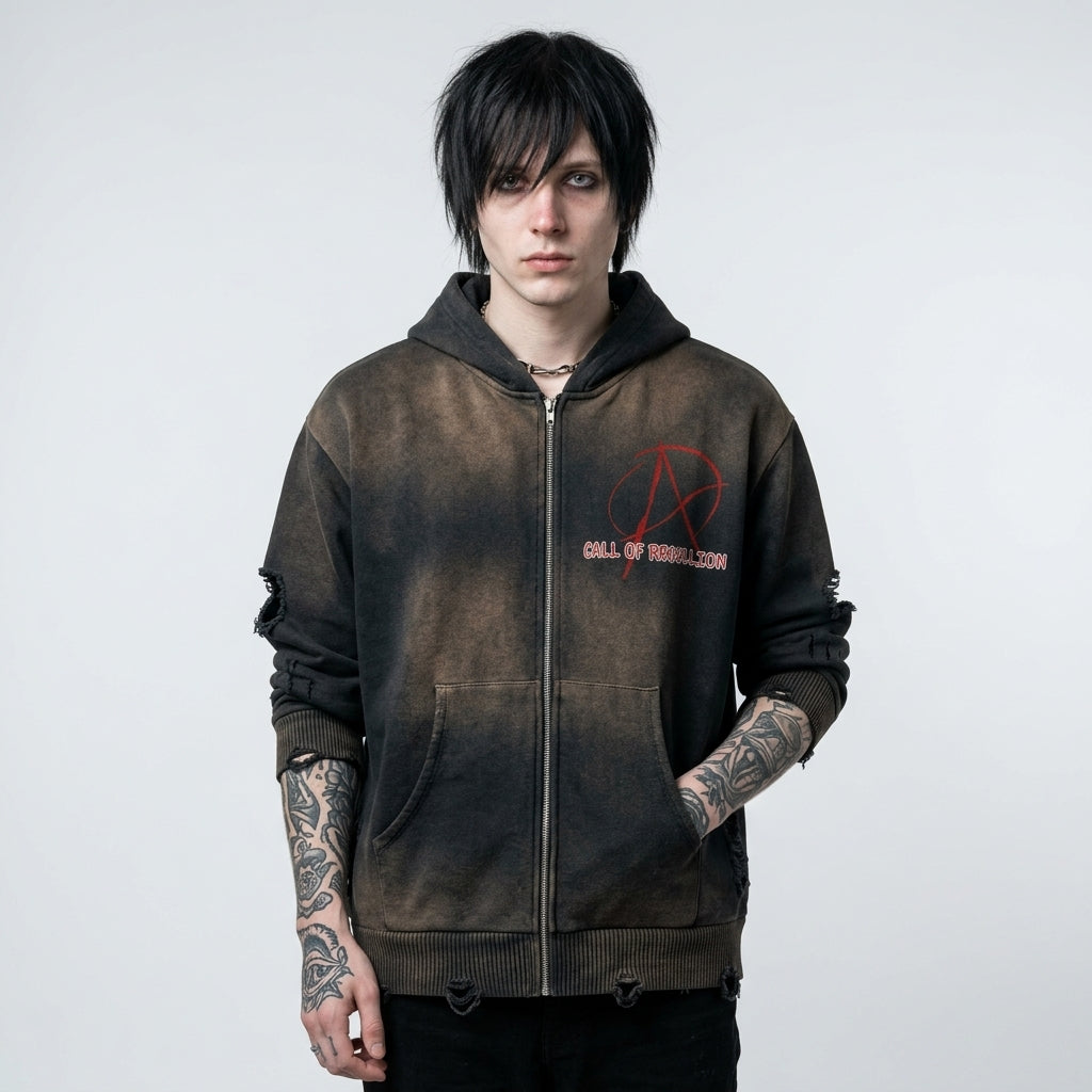 Punk-Grunge Oversize-Hoodie Call of Rebellion | Ultra Heavy 760 GSM