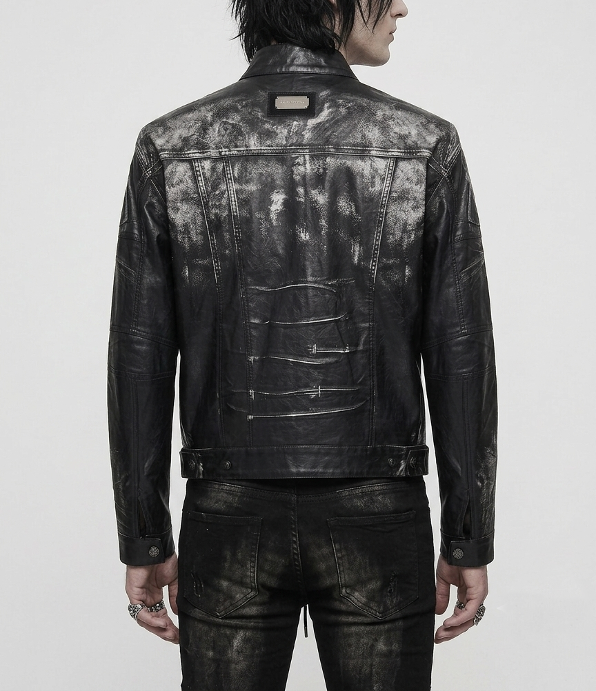Punk-Motorradjacke Unisex | Ash Requiem | Punkgoth Streetwear