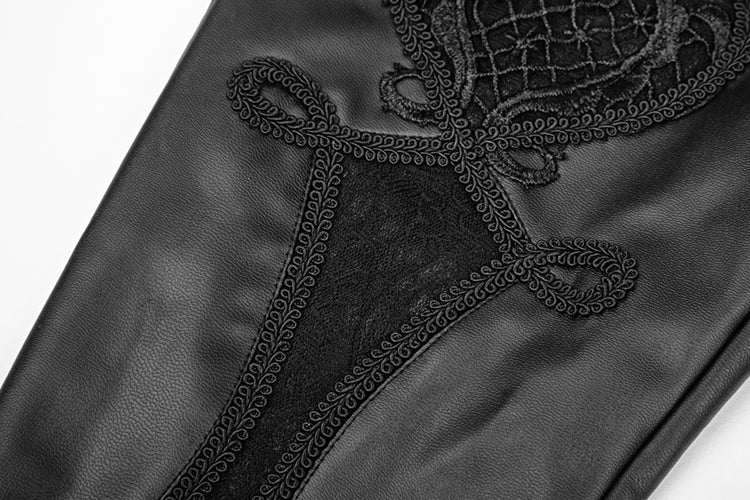 Gotische Leggings Vampire Leather Elegance Obsidian