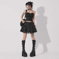 Gotischer Rock Midnight Lace | Romantischer Gothic-Minirock
