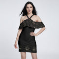 Whimsygoth Off-Shoulder Minikleid | Wiccan Moon Garden