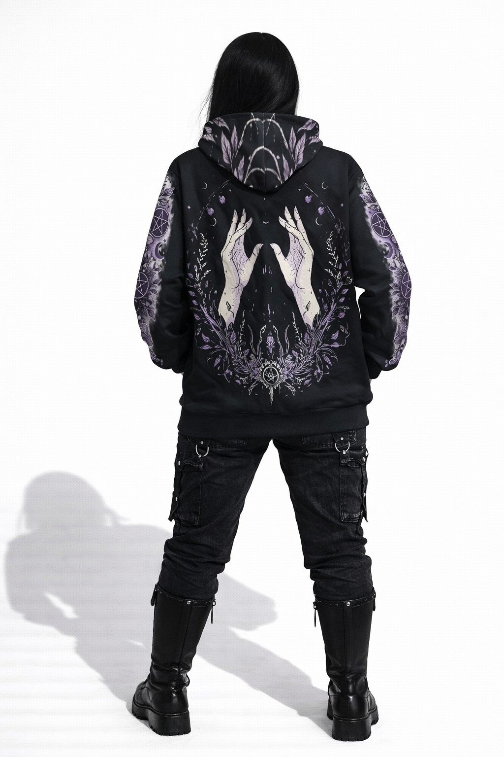 Wickanisches Ritual-Sweatshirt Sacred Moon – 100% Premium-Baumwolle | Okkulte Geometrie & Mondmagie