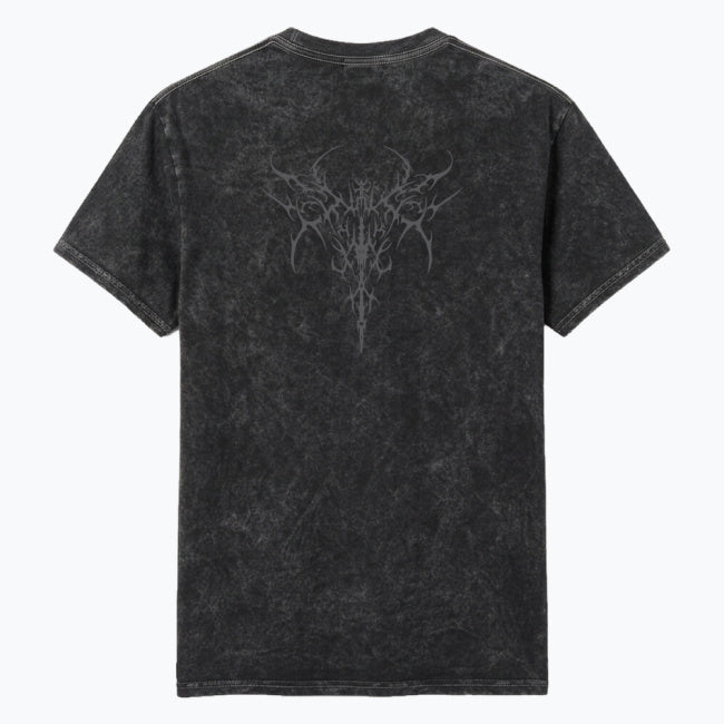 Gothic T-Shirt Unisex im Washed-Look – DARK MIND NIGHT FOREST | 100 % Baumwolle