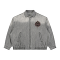 Gotische Unisex-Jeansjacke Wicca | Totenkopfschwärmer und Mond | Death Moth Ritual