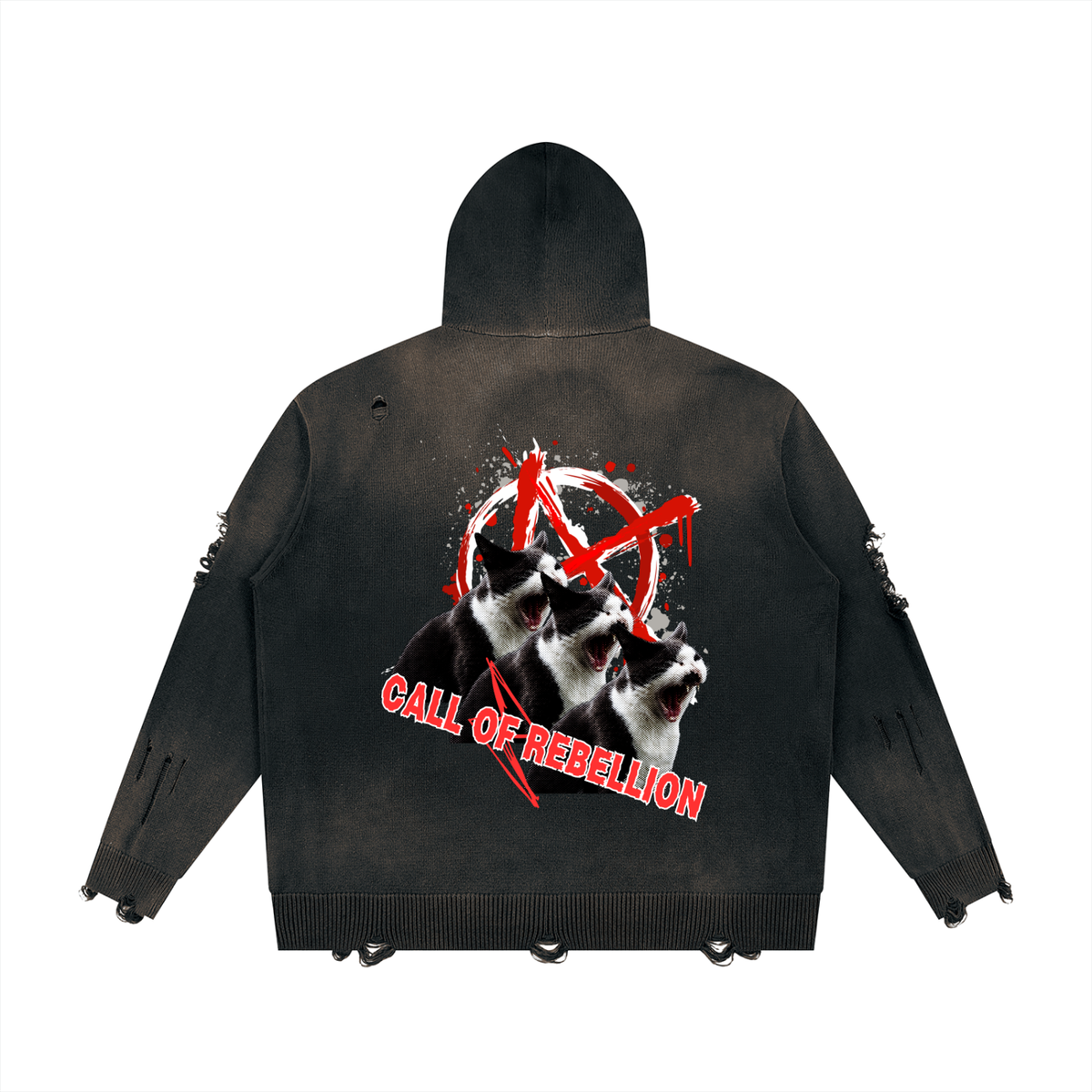 Punk-Grunge Oversize-Hoodie Call of Rebellion | Ultra Heavy 760 GSM