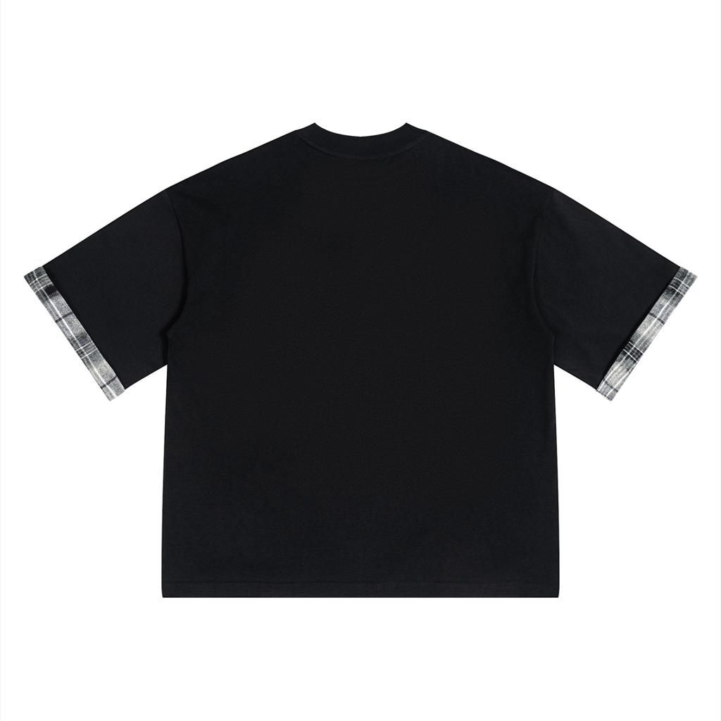 Grunge Goth Unisex-T-Shirt mit Karomuster | Pretty Things Rot Too | Gothic Streetwear