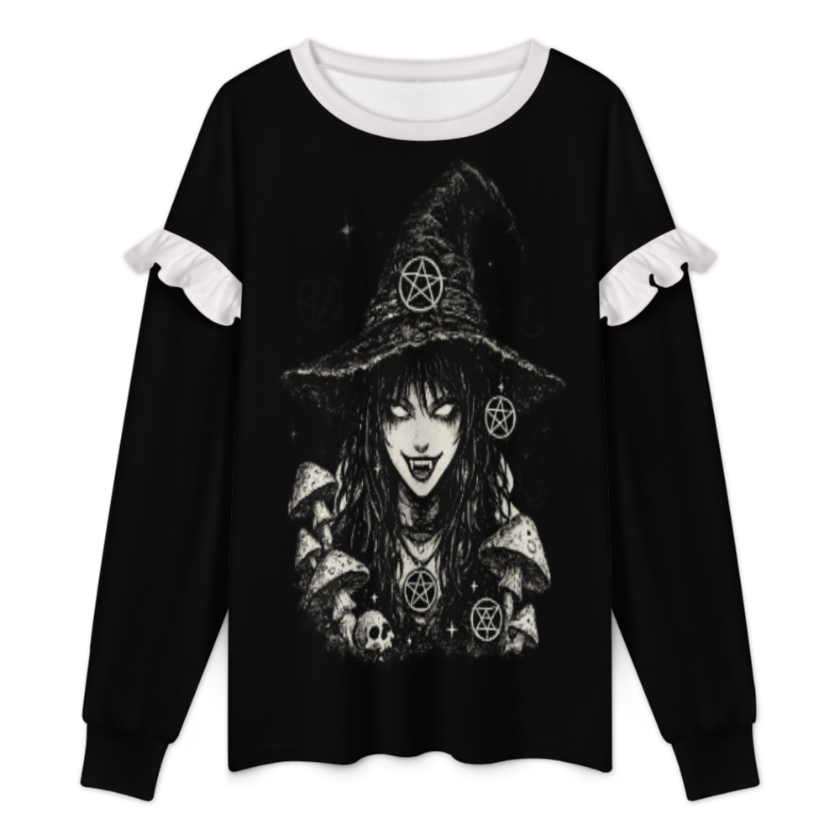 Gotische Wicca-Bluse Bad Girl | Witchcore Gothic Y2K