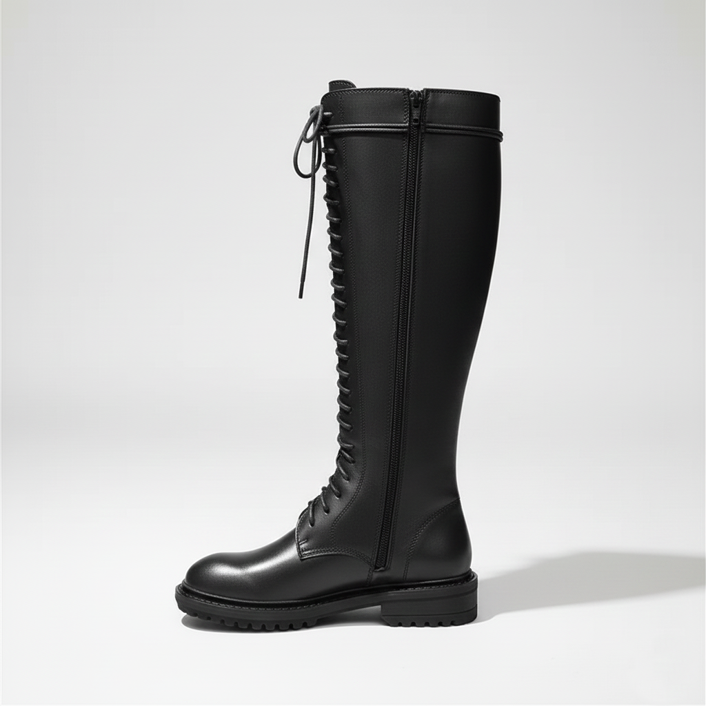 Hohe Damen-Metallstiefel Hells Knight Boots