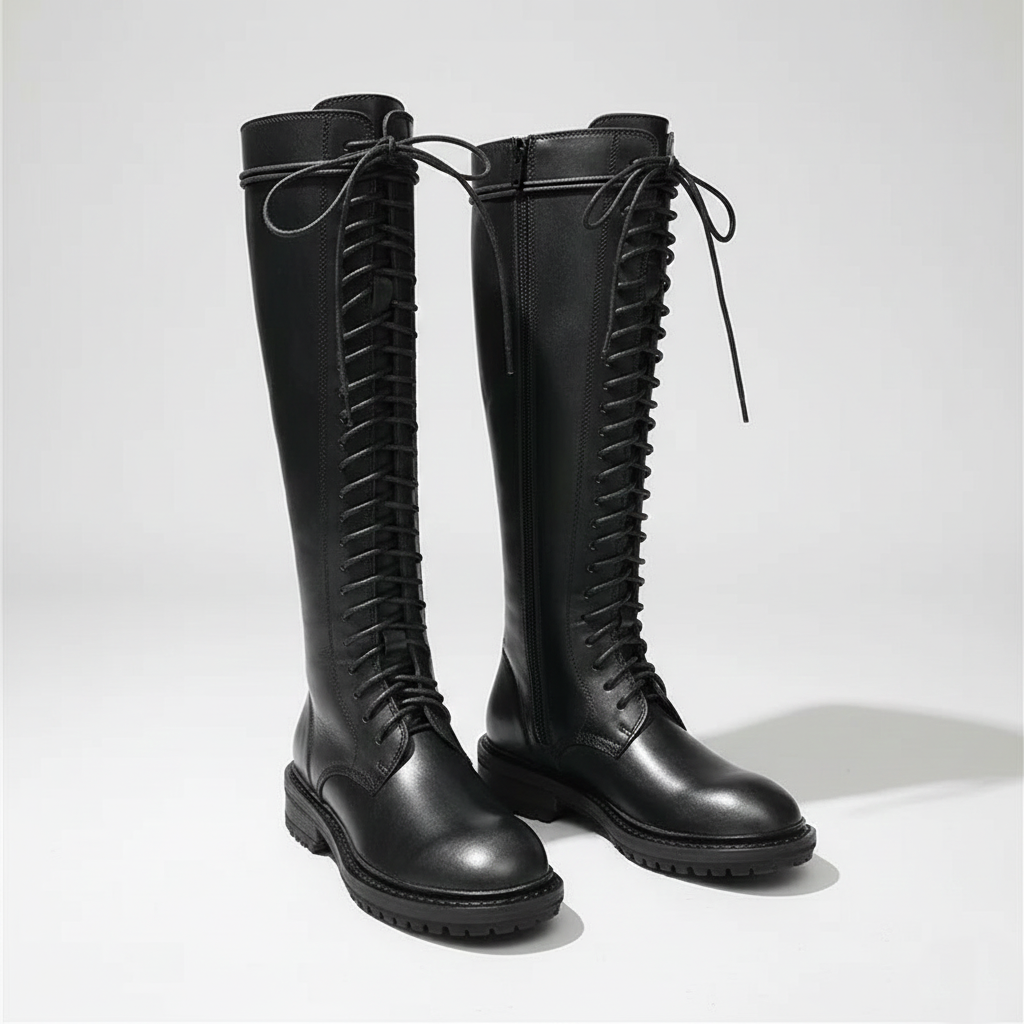 Hohe Damen-Metallstiefel Hells Knight Boots