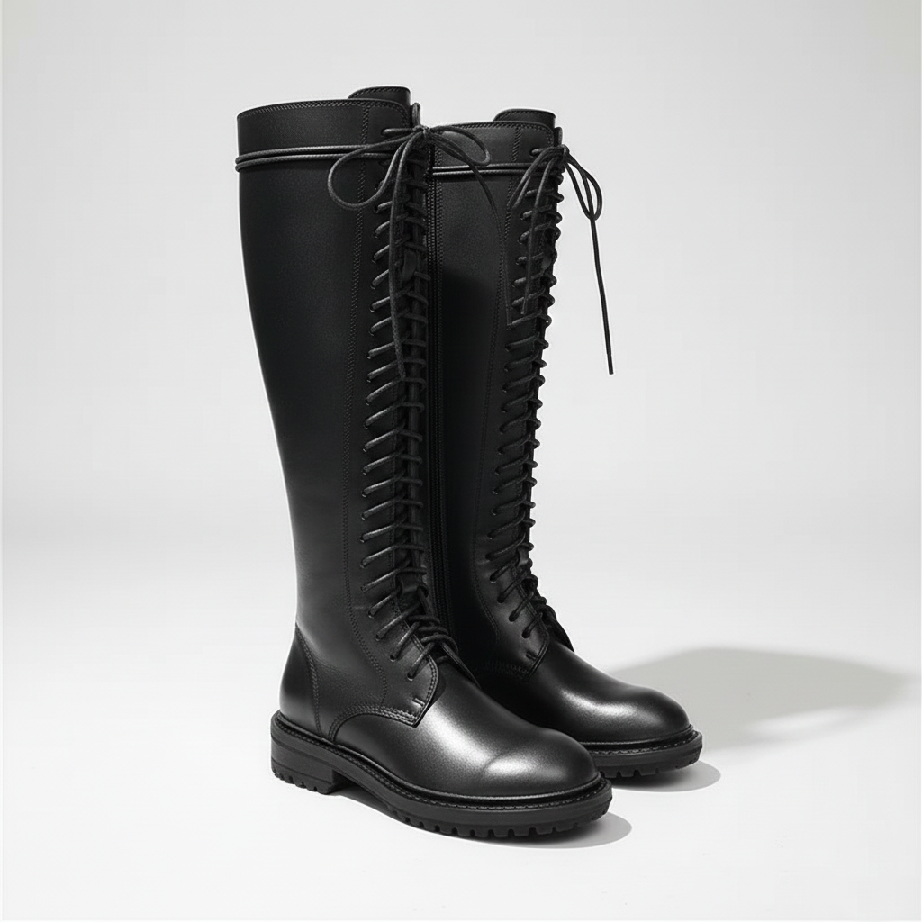 Hohe Damen-Metallstiefel Hells Knight Boots
