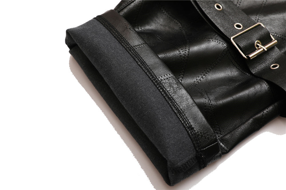 Schwarze PU-Hose - Dark Rebel Leather