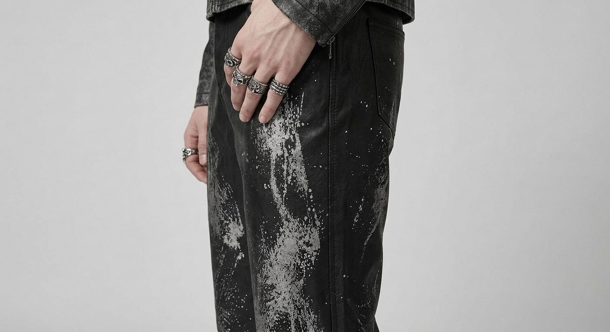 Unisex Baggy Punk-Hose | Ash Requiem | Punkgoth Streetwear
